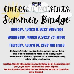 Emerson\'s Summer Bridge August, 2023